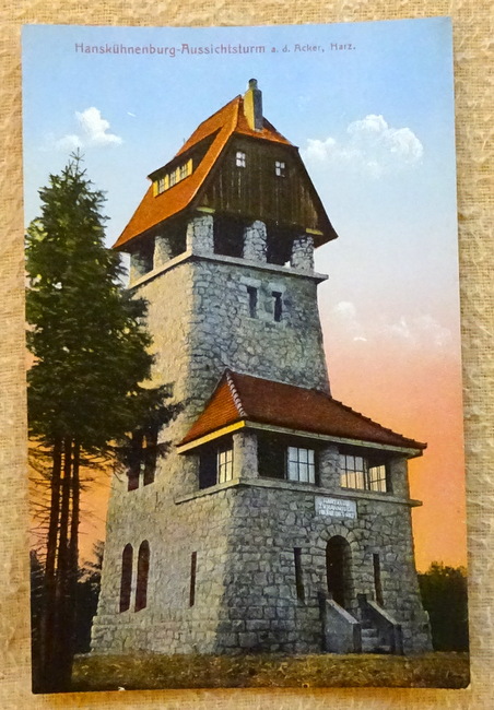   Ansichtskarte AK Hanskühnenburg-Aussichtsturm a.d. Acker, Harz 