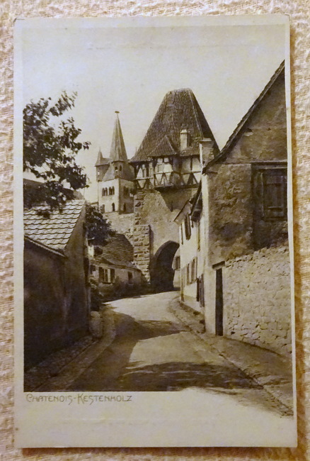   Ansichtskarte AK Chatenois-Kestenholz (Partie am Hexenturm) 