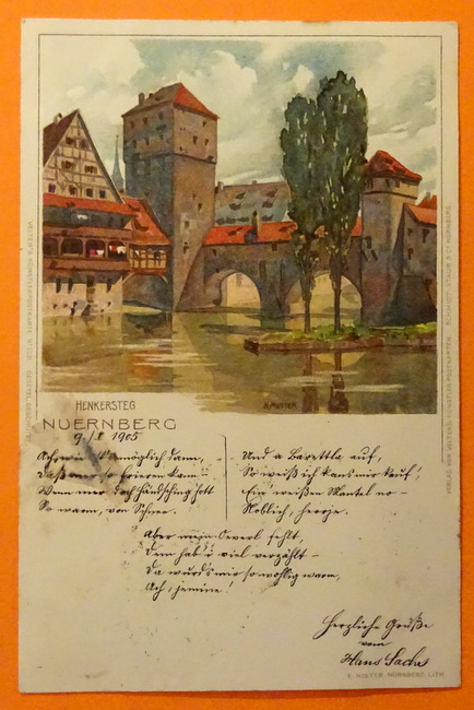   Ansichtskarte AK Nürnberg. Henkersteg (Künstler-AK von Karl Mutter) 