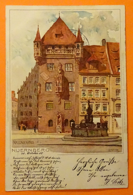   Ansichtskarte AK Nürnberg. Nassauerhaus (Künstler-Karte v. Karl Mutter) 