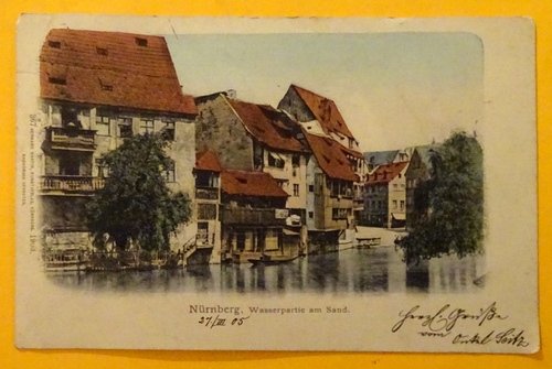   Ansichtskarte AK Nürnberg. Wasserpartie am Sand 