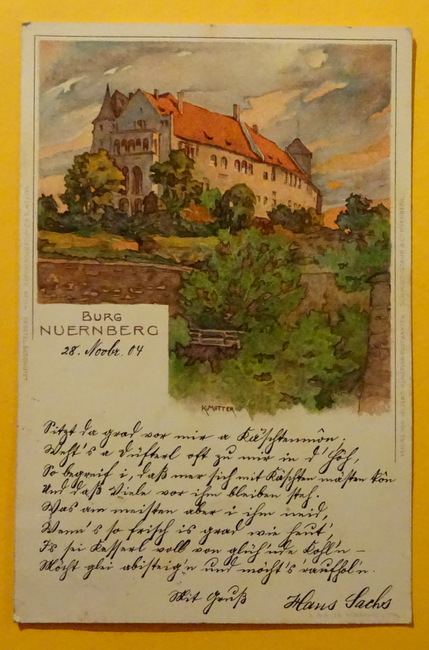   Ansichtskarte AK Nürnberg. Burg (Farblitho v. Karl Mutter) 