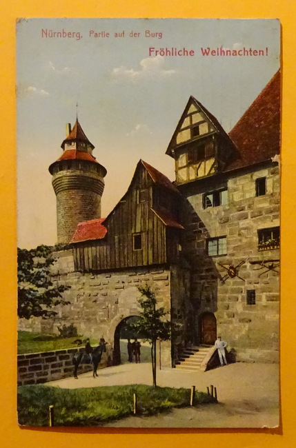   Ansichtskarte AK Nürnberg. Partie auf der Burg (Fröhliche Weihnachten) 