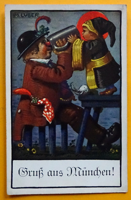   Ansichtskarte AK München. Münchner Kindl (Künstlerkarte v. M. Luber) 