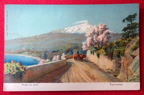   Ansichtskarte AK Taormina. Strada col Etna 