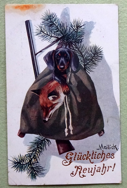   Ansichtskarte AK Glückliches Neujahr (Künstlerkarte v. Mailick) 