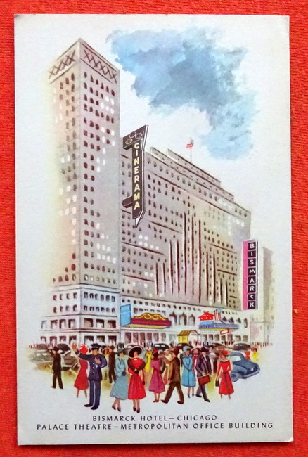   Ansichtskarte AK Bismarck Hotel. Chicago. Palace Theatre. Metropolitan Office Building 