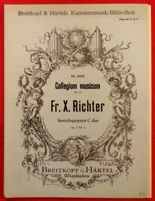 Richter, Franz Xaver  Streichquartett C-dur Op. 5 Nr. 1 (Violine I) (Hg. Paul Mies) 