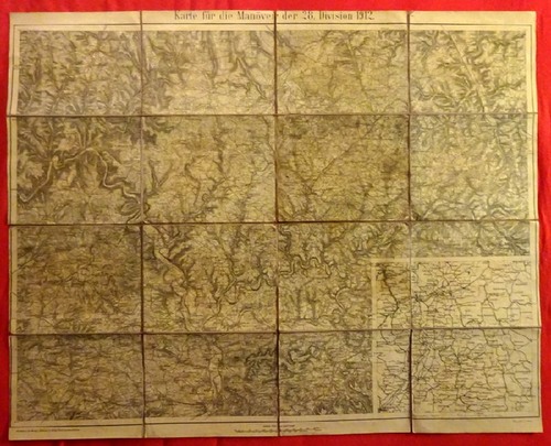   Karte für die Manöver der 28. Division 1912, Maßstab 1:1000000 