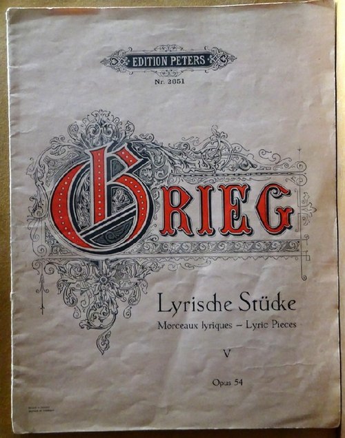 Grieg, Edvard  Lyrische Stücke V, (Morceaux lyriques  Lyric Pieces opus 54, Pianoforte) 