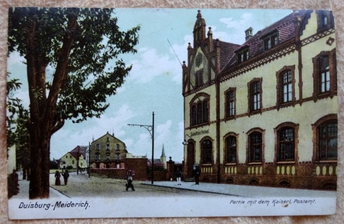   Ansichtskarte AK Duisburg-Meiderich. Partie mit dem Kaiserlichen Postamt 