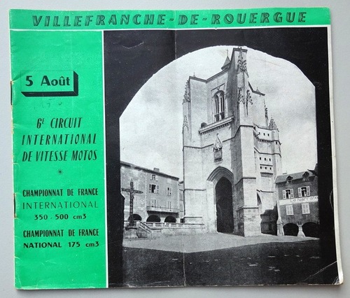 ohne Autor  Programme: 6e Circuit International de Vitesse (Motocycliste du Rouergue Villefranche - de - Rouergue 5. Aout 1956. Courses 175 / 350 / 500) 