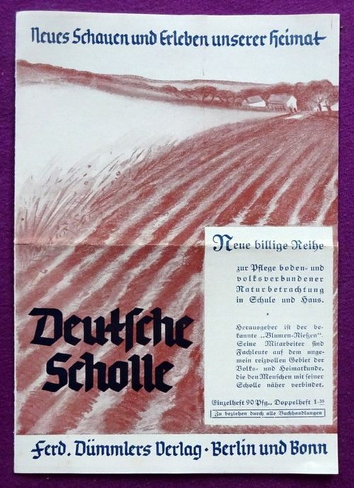 Ferdinand Dümmler's Verlag  Werbung "Deutsche Scholle. Neues Schauen und Erleben unserer Heimat" (Werbeprospekt des Verlages) 