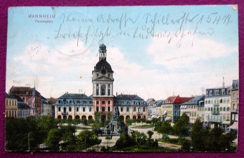   Ansichtskarte AK Mannheim Paradeplatz 