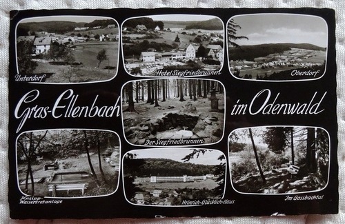   Ansichtskarte AK Gras-Ellenbach im Odenwald. 7 Motive 