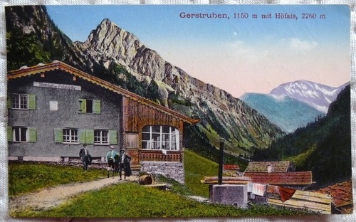   Ansichtskarte AK Gerstruben, 1150 m mit Höfats, 2260 m 