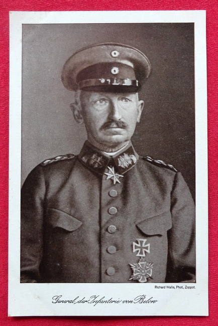 Below, Otto von  Ansichtskarte. General der Infanterie von Below (Wohlfahrts-Postkarte Zentraldepot für Liebesgaben des stellvertretenden Militär-Inspekteurs der freiwilligen Krankenpflege) 