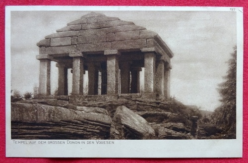   Ansichtskarte. AK Tempel auf dem grossen Donon in den Vogesen 