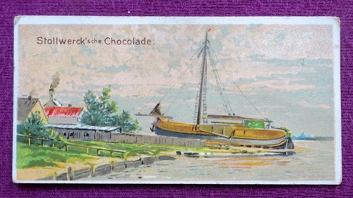   Reklamebild / Kaufmannsbild / Sammelbild Stollwerck Chocolade (Sammelalbum 3 Gruppe 90 No. 3 Einmaster beschädigt, umseitig Spruch) 