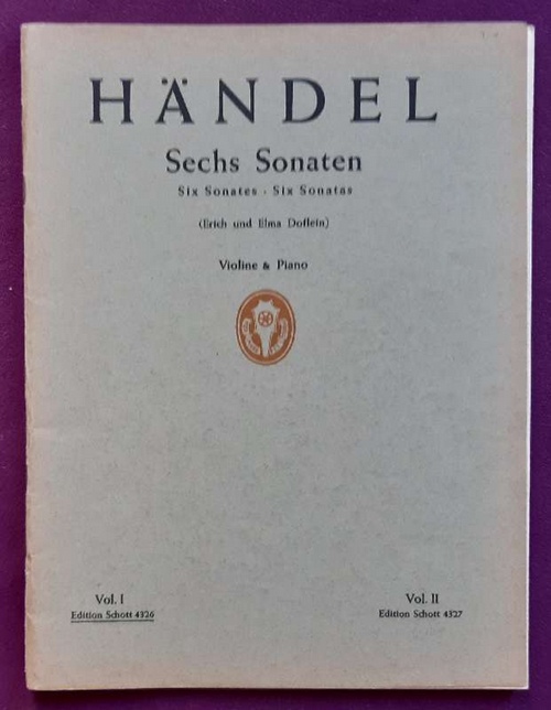 Händel, Georg Friedrich  Sechs Sonaten / Six Sonates / Six Sonatas für Violine und Generalbaß (Basso continuo) Vol. I (Violine und Piano) (Erich und Elma Doflein) 