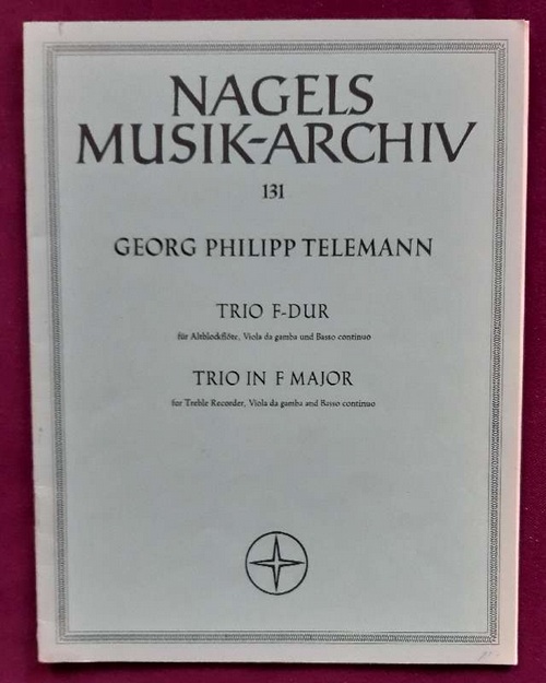 Telemann, Georg Philipp  Trio F-Dur für Altblockflöte,Viola da gamba und Bass continuo 