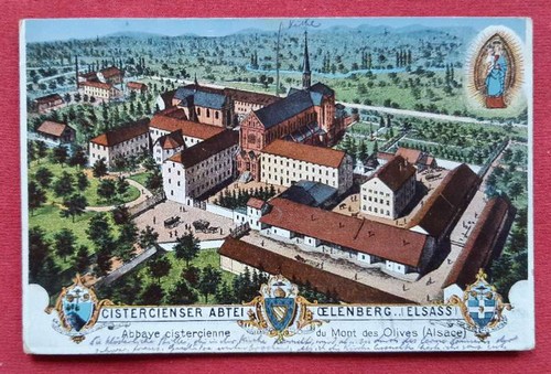   Ansichtskarte AK Cistercienser Abtei Oelenberg i. Elsass (Stempel Straßburg Els. P.K. geprüft und zu befördern) 
