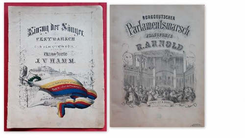 Hamm, J.V. (Johann Valentin) (1811-1875)  Einzug der Sänger. Festmarsch zum I. deutschen Bundesgesangfeste in Dresden componirt für Pianoforte (Preis 5 Ngr.) 