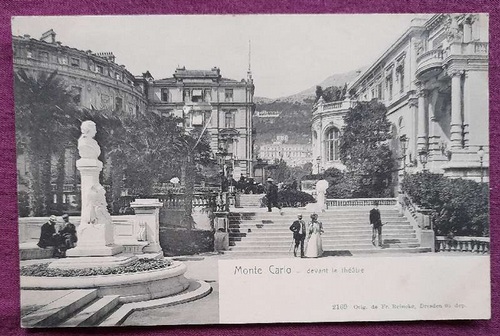   Ansichtskarte AK Monte Carlo - devant le theatre 