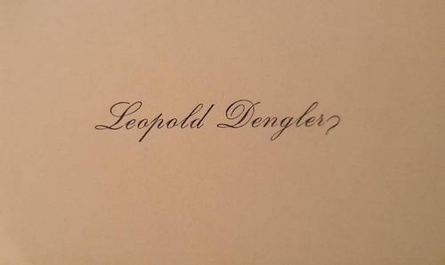 Dengler, Leopold  Visitenkarte des Leopold Dengler 