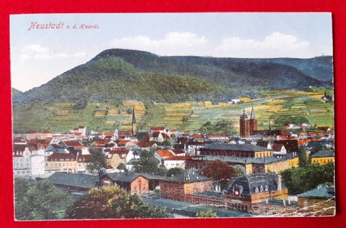   AK Ansichtskarte Neustadt a.d. Haardt. Totalansicht (Stempel Neustadt und Briefmarke Freistaat Bayern) 