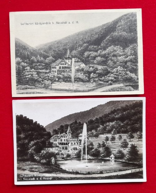   2 AK Ansichtskarte Luftkurort Königsmühle bei Neustadt a.d. Haardt (1911 + 1938) 