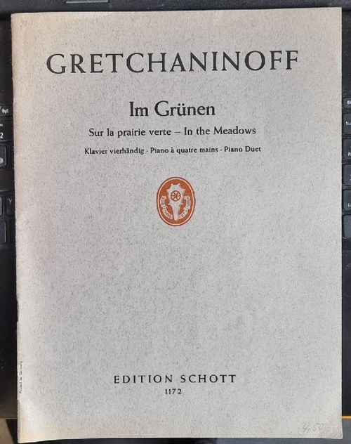 Gretchaninoff, Alexander  Im Grünen (Sur la Prairie verte. In the Meadows. Zehn Kinderstücke für Piano 4ms (vierhändig) Opus 99) 