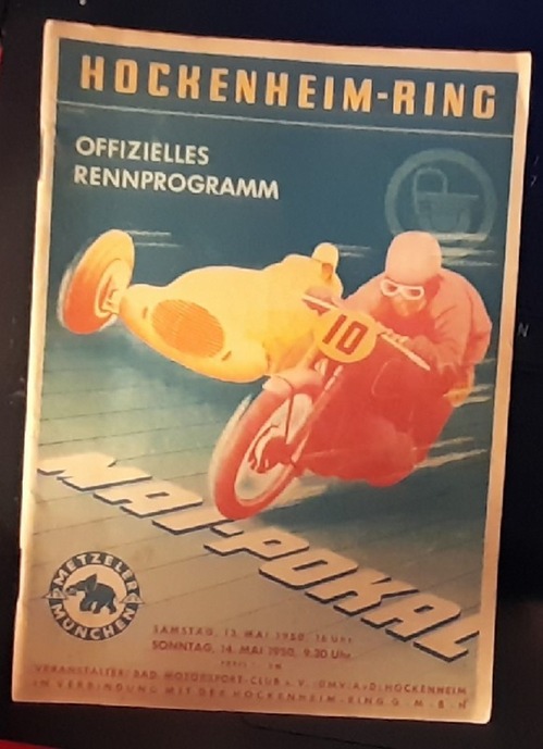   Hockenheim-Ring. Mai-Pokal 13.-14. Mai 1950 (Offizielles Rennprogramm) 