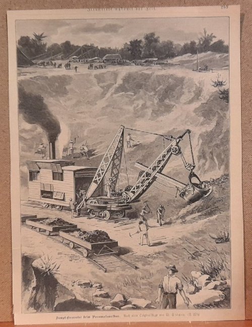 Stöwer, W.  Dampf-Excavator beim Panamakanalbau (Nach einer Originalskizze v. W. Stöwer) 