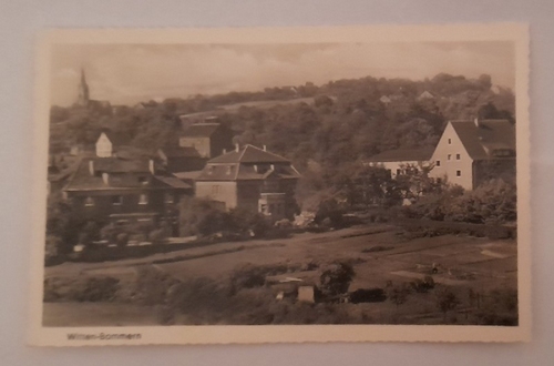   Ansichtskarte AK Witten-Bommern. Teilansicht des Ortes mit Wohnhäusern und Kirche 