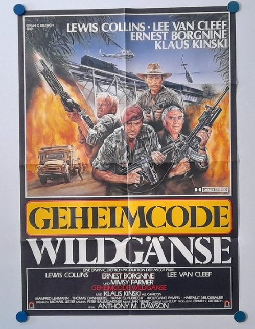 Geffers, Kurt; Lee van Cleef und Klaus Kinski  Orig.-Filmplakat Geheimcode Wildgänse 