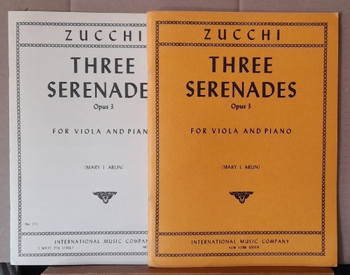 Zucchi, Giacomo (gest. 1815)  Three Sernades Opus 3 for Viola and Piano (Mary I. Arlin) 