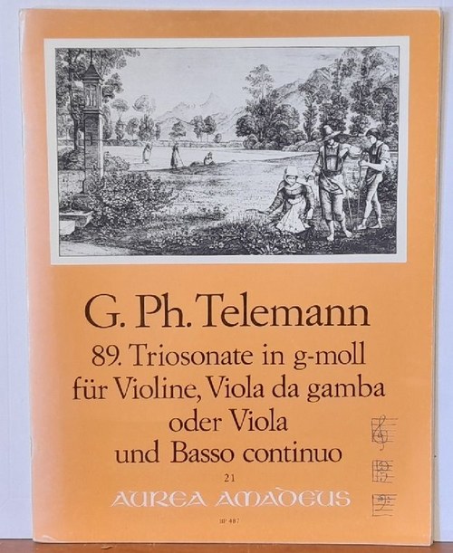 Telemann, Georg Philipp  89. Triosonate in g-moll für Violine, Viola da gamba oder Viola und Basso continuo (Hg. Bernhard Furler, Continuo Aussetzung Willy Hess) 