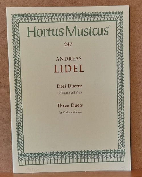 Lidel, Andreas  Drei Duette für Violine und Viola / Thfree Duets for Violin and Viola (Hg. Rudolf Hacker) 