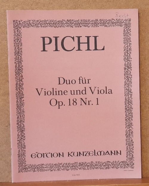 Pichl, Wenzeslaus  Duo für Violine und Viola Op. 18 Nr. 1 (Hg. Hermann Müller) 