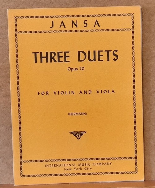 Jansa, Leopold  Three Duets Opus 70 for Violin and Viola (Hermann) 