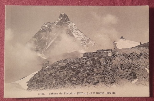   Ansichtskarte AK Cabane du Theodule (3322m) et le Cervin (Cervino) (m 4482) 
