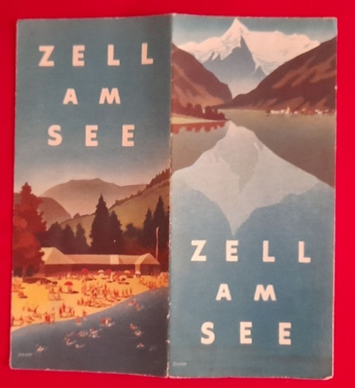   Werbeprospekt Zell am See mit Bildbeschreibung in ungarischer Sprache 