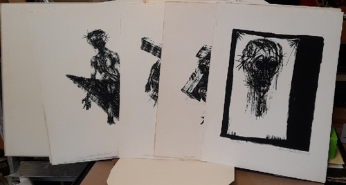 Diedrich, Helmut Stephan  Mappe mit 15 Druckgraphiken (Lithographien in schwarz) 
