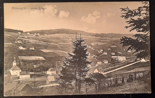   Ansichtskarte AK Rittersgrün im sächsichen Erzgebirge. Panorama 