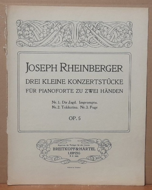 Rheinberger, Joseph  Drei kleine Konzertstücke für Pianoforte zu zwei Händen Op. 5 Nr. 3 Fuge 