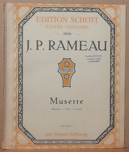 Rameau, Jean Philippe  Musette (Mi majeur - E dur - E major) 