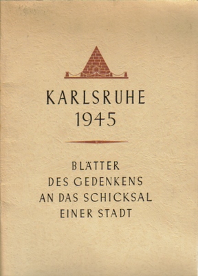 Baedeker, Karl  3 Titel / 1. Karlsruhe, (Kurzer Führer) 