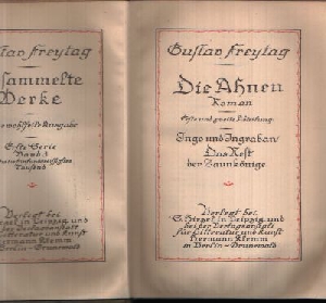 Freytag, Gustav;  Gesammelte Werke - Die Ahnen - erste Serie - Band 3 