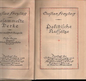 Freytag, Gustav;  Gesammelte Werke - Politische Aufsätze erste Serie - Band 7 